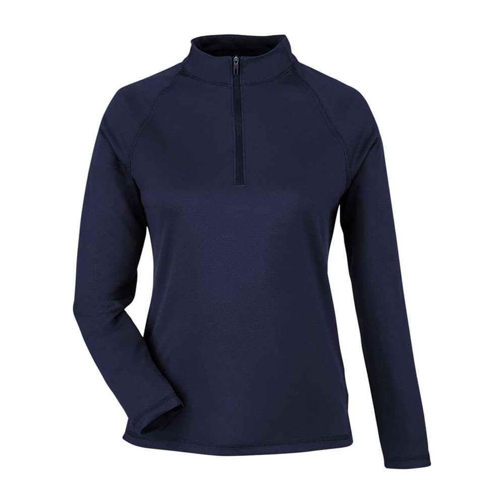 CUSTOM NORTH END WOMENS EXPRESS TECH PERFORMANCE PIQUE QUARTER-ZIP PULLOVER